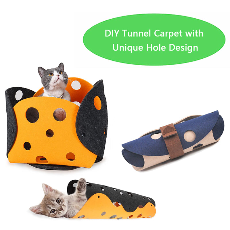 Túnel de fieltro para gatos