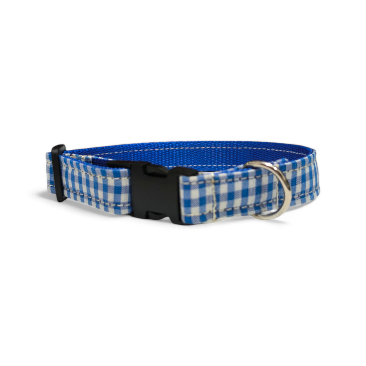 Collar estampado de tela y cuero