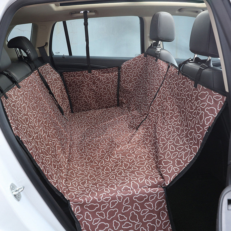 Funda de asiento trasero para perros tipo hamaca, color beige